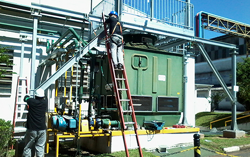 Passadiços corrimões para area industrial em geral
